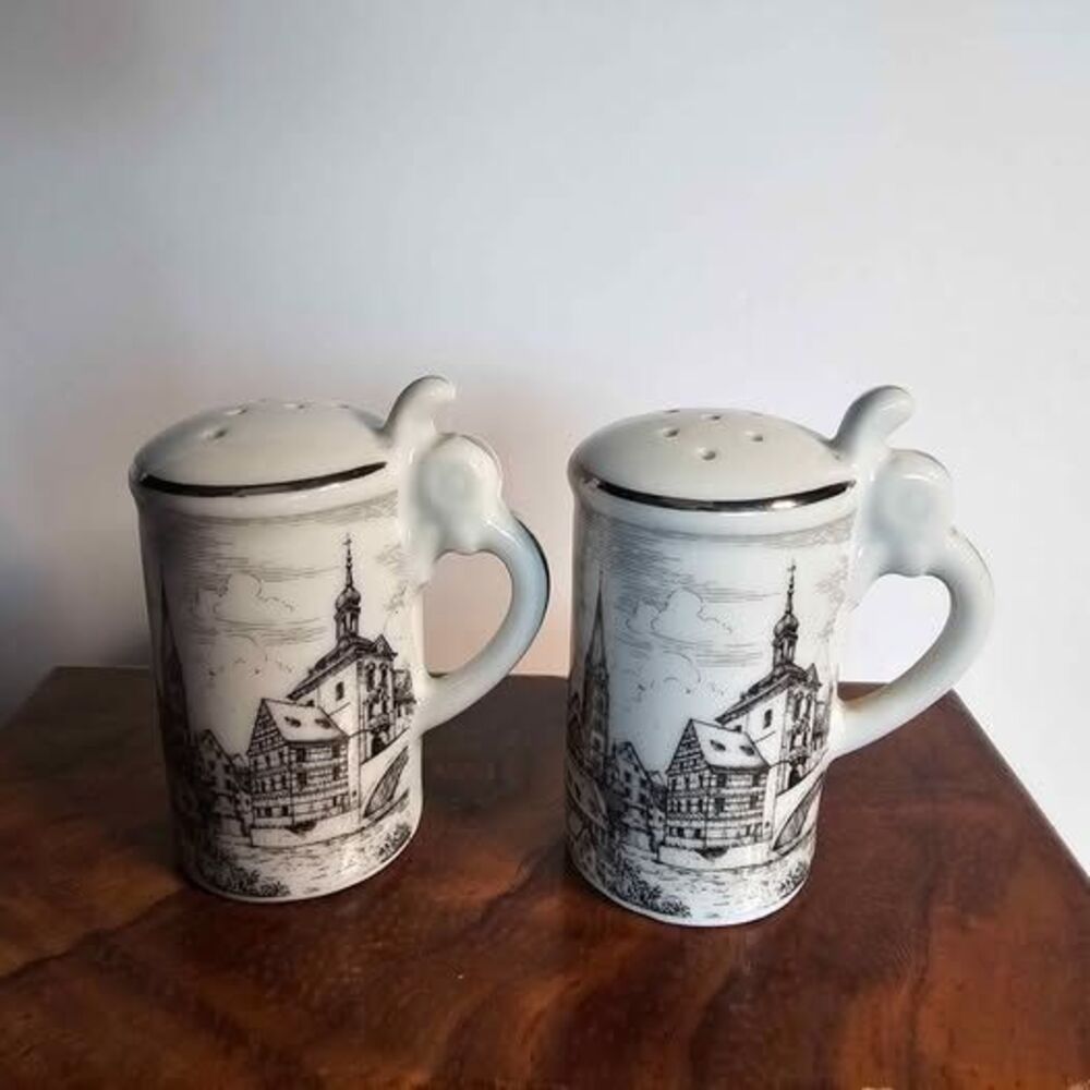 Bamberg Salt and Pepper Shaker Set Vintage Ceramic  Germany